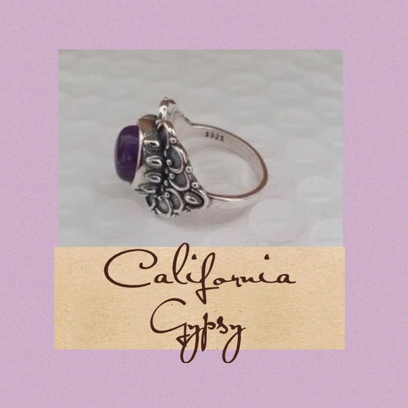 Amethyst Bohemian Silver Ring - Picture 6 of 6